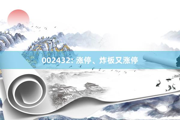 002432: 涨停、炸板又涨停