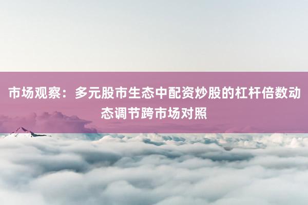 市场观察：多元股市生态中配资炒股的杠杆倍数动态调节跨市场对照