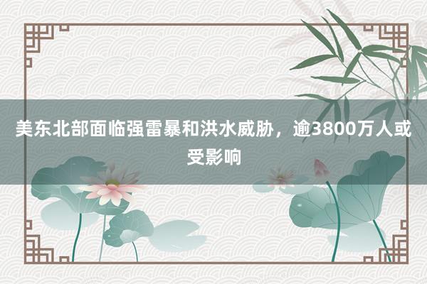 美东北部面临强雷暴和洪水威胁，逾3800万人或受影响